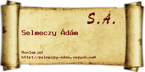 Selmeczy Ádám névjegykártya
